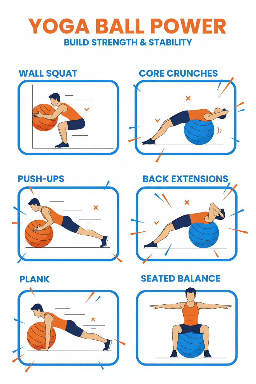 Pelota 75 Cm Pilates Yoga con Inflador
